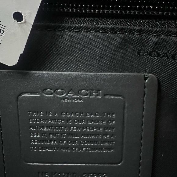 New Coach Manhattan Convertible Slim Messenger Blk Embossed Crocodile leather - Picture 4 of 14